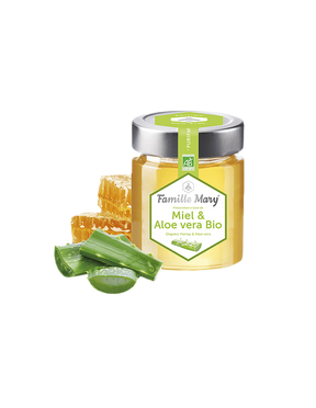 Miel & Aloe Vera Bio / Bio acacia honey + aloe vera, 170 g Famille Mary - Nutra Best Europe