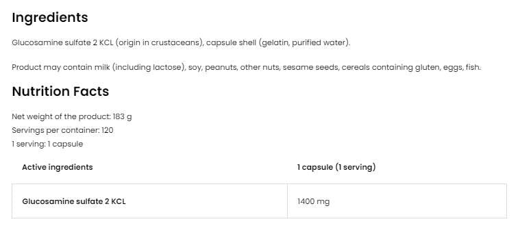 Glucosamin 1400 - 120 Kapseln