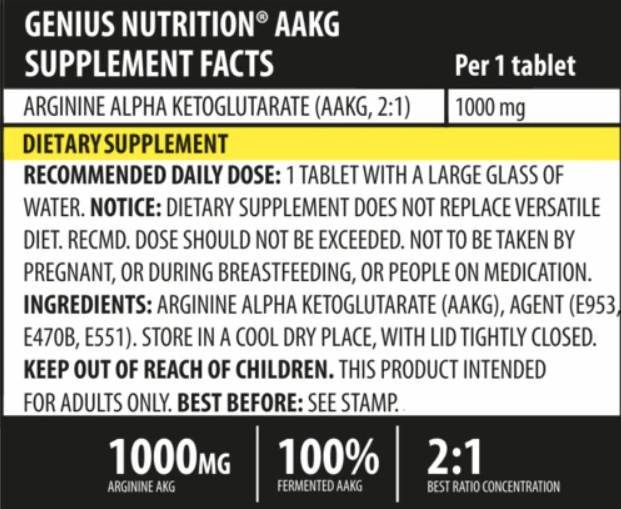 AAKG 1000 mg 180 Tabletten