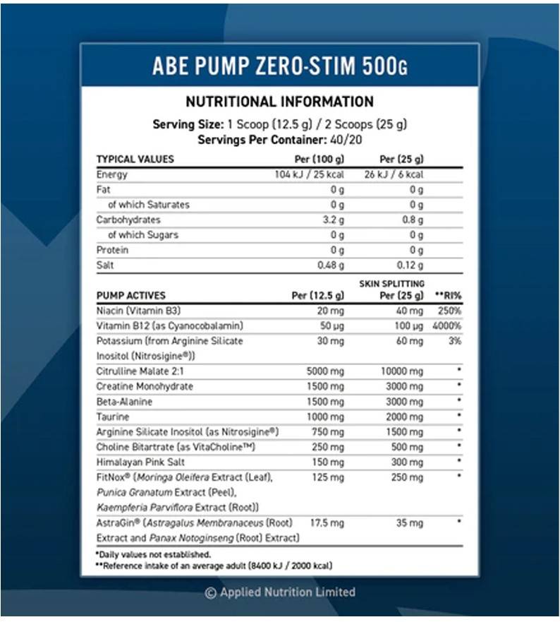 ABE - All Black Everything | Pump Stim Free – 500 Gramm