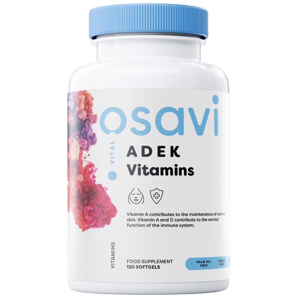 ADEK Vitamine | A + D + E + K | mit Quali-D® - 120 Gelkapseln