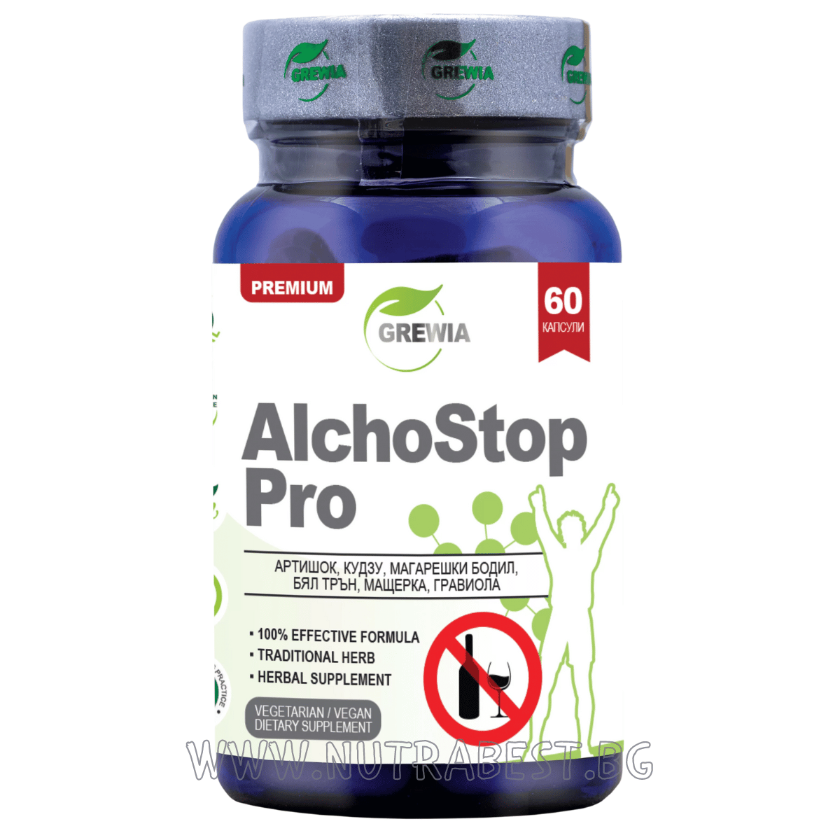 ALKOHOLISMUS/ALCHOSTOP PRO /60 KAPSELN, 30 DOSEN/ GREWIA