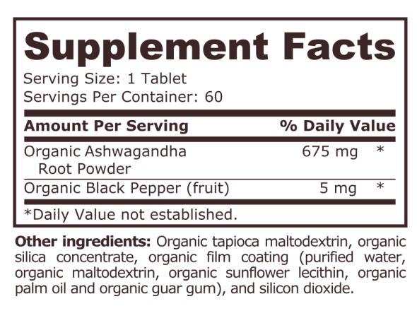 <tc>Pure Nutrition</tc> - Bio-Ashwagandha - 60 Tabletten