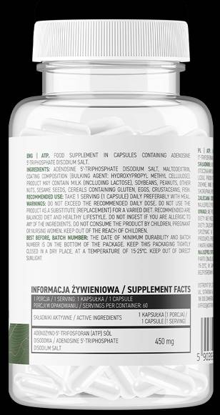 ATP 450 mg | Vege 60 Kapseln