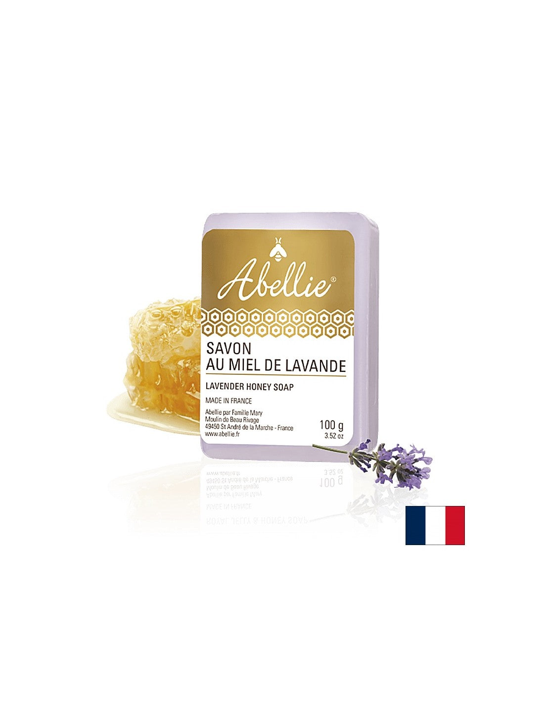 Seife mit Honig und Lavendel – Abellie Savon au miel de Lavande, 100 g