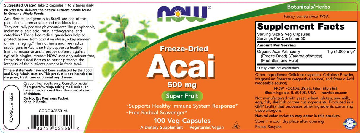 Acai 500 mg – 100 Kapseln
