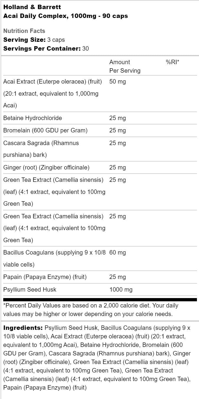 Acai Daily Complex 1000 mg – 90 Kapseln