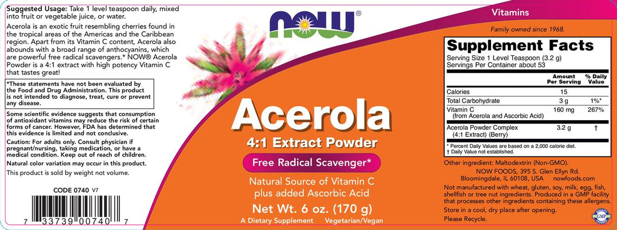 Acerola 4:1-Extraktpulver – 170 Gramm