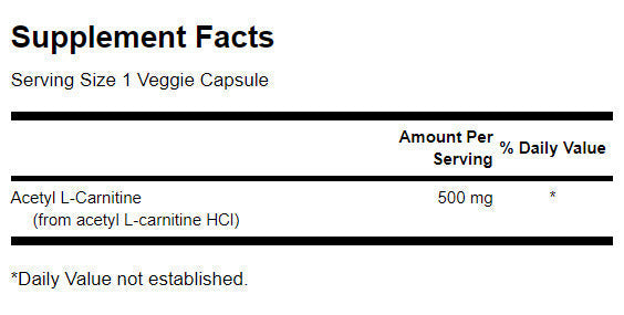 Acetyl-L-Carnitin 500 mg – 100 Kapseln