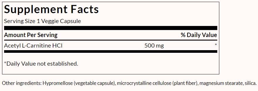 Acetyl-L-Carnitin 500 mg – 240 Kapseln