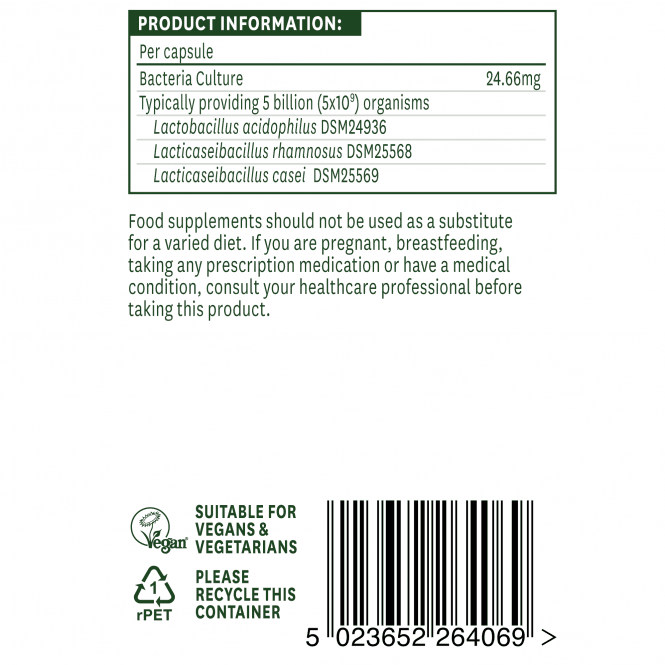 Probiotischer Komplex mit Acidophilus (Acidophilus Complex) 5 Milliarden. 60 Kapseln NaturesAid