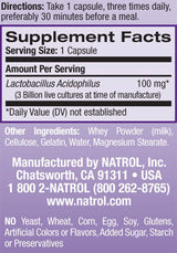 Acidophilus Probiotikum 100 mg./100 Kapseln.