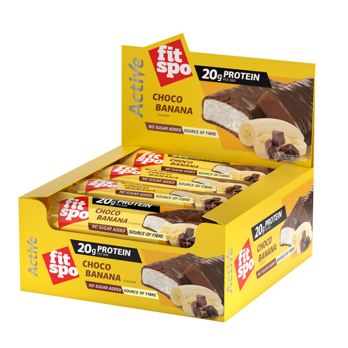 Active Bar Schokolade & Banane – 12 x 60 g
