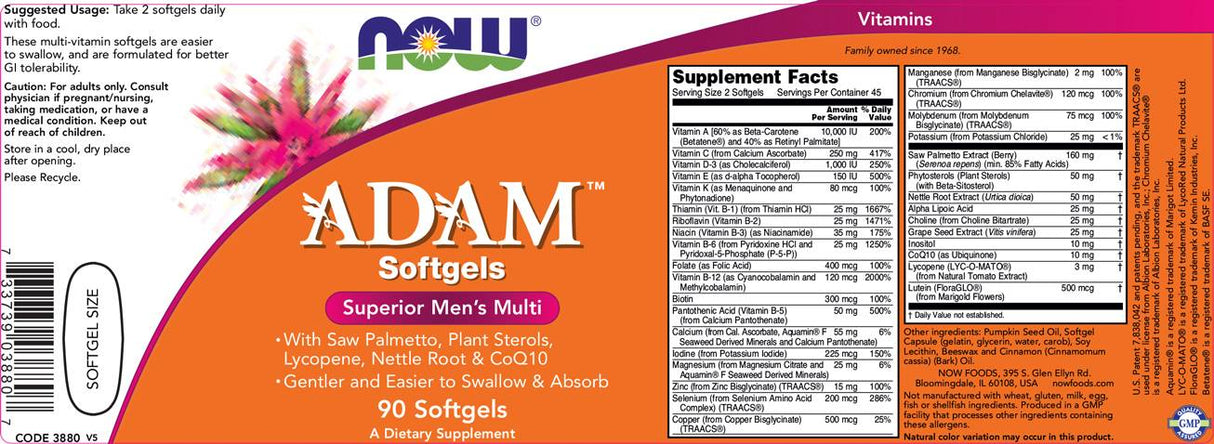 Adam Men's Vits – 90 Gelkapseln