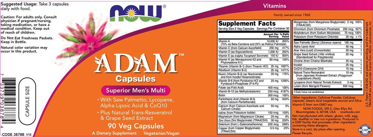 Adam Men's Vits – 90 Gelkapseln