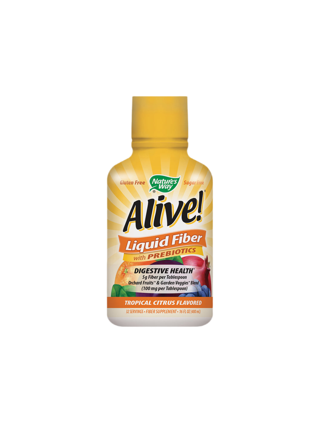 Flüssige Ballaststoffe mit Präbiotika <tc>Alive</tc> - <tc>Alive</tc>Flüssige Ballaststoffe mit Präbiotika, 480 ml, 32 Portionen (Zitrusgeschmack)