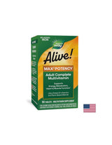 <tc>Alive</tc>!® Max6 Multivitaminpräparat mit maximaler Wirkstoffkonzentration (ohne Eisen) <tc>Alive</tc>Multivitaminpräparat in maximaler Stärke (ohne Eisenzusatz), 90 Kapseln von Nature's Way