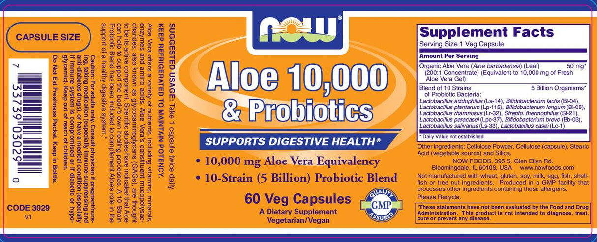 Aloe Vera 10.000 & Probiotika – 60 Kapseln