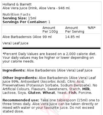Aloe Vera Saft 946 ml