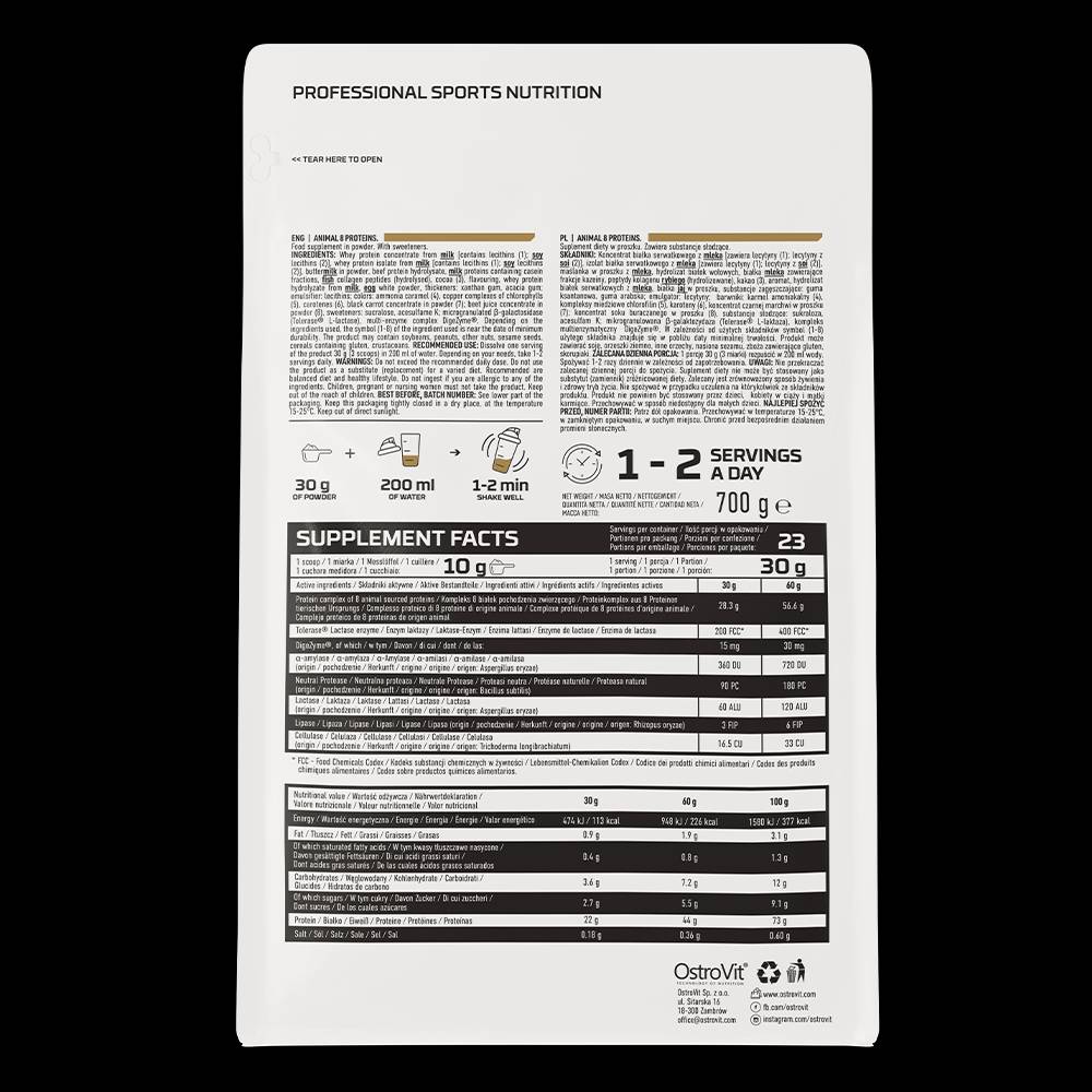 Tierische 8 Proteine ​​| Protein-Matrix-Komplex mit 8 tierischen Quellen 700 Gramm