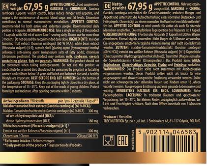 Appetitkontrolle – 90 Kapseln