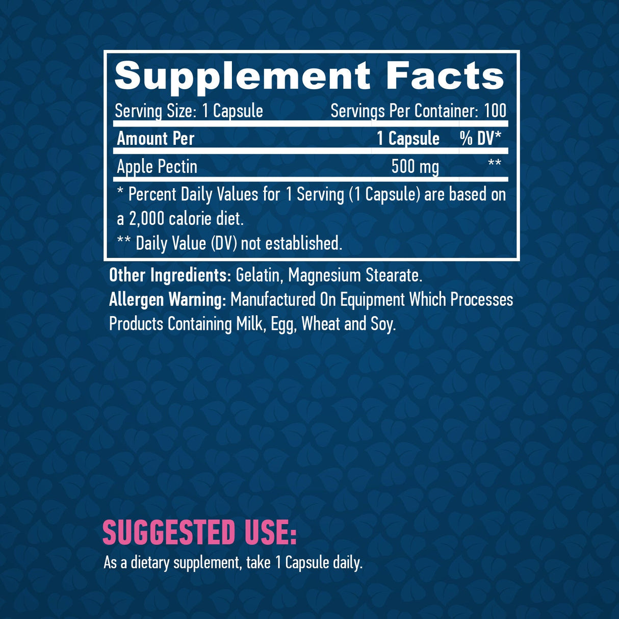 Apfelpektin 500 mg/100 Kapseln