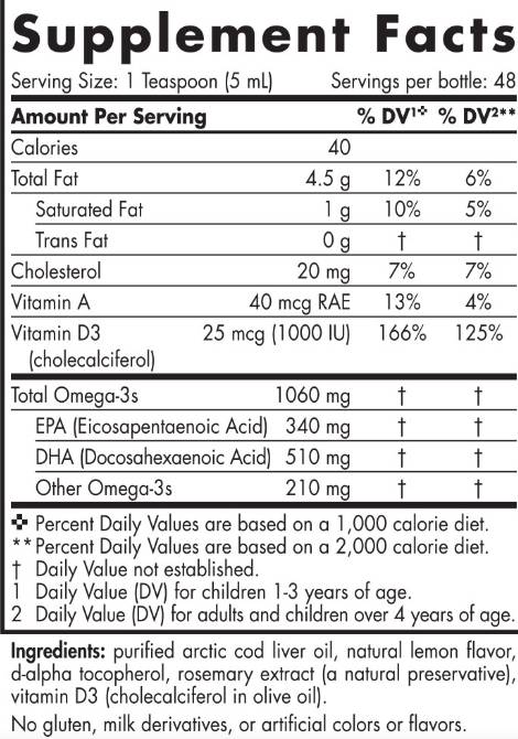 Arctic-D Lebertran flüssig 850 mg – 237 ml