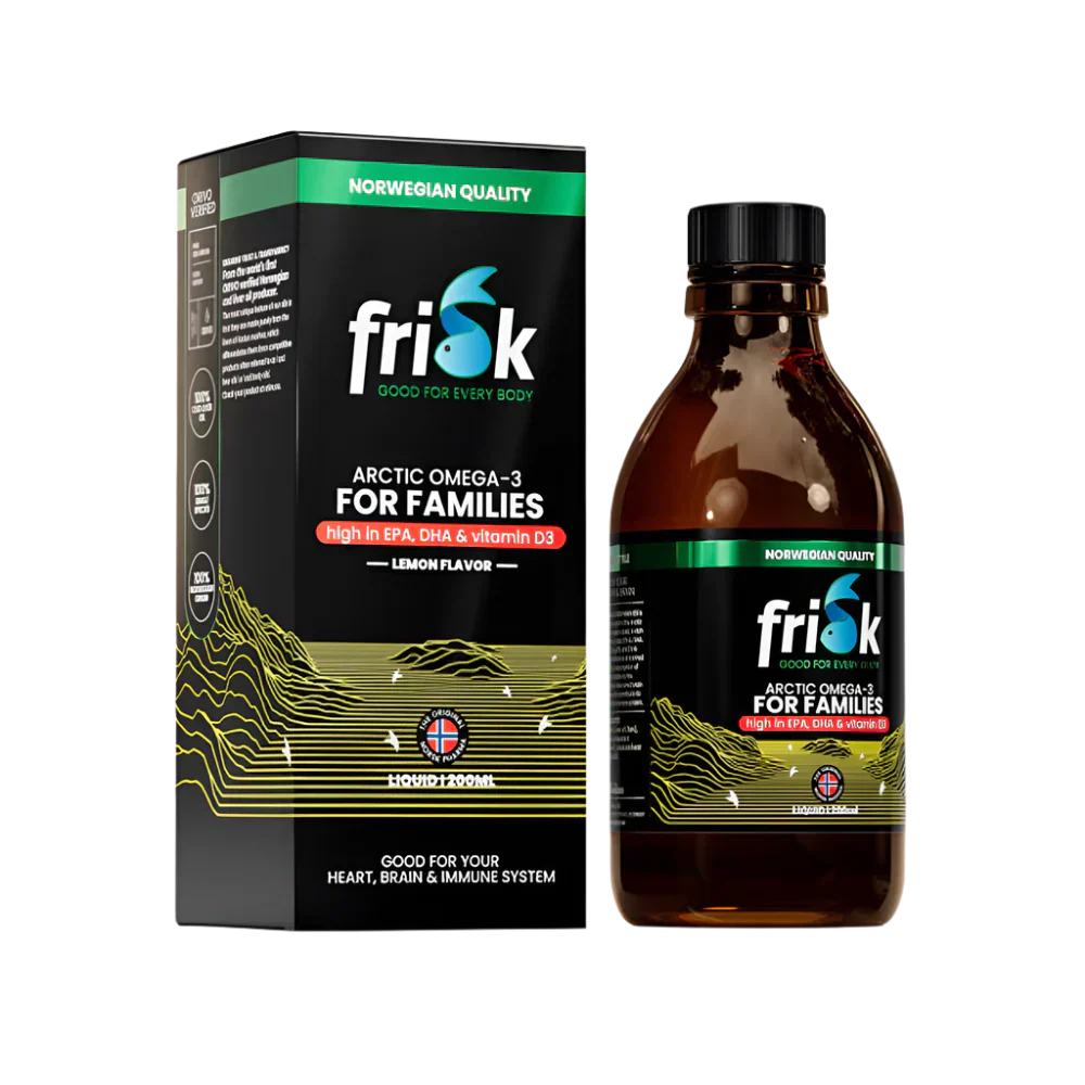 Arctic Liquid – Flüssiges Omega-3 – Zitronengeschmack/100 % wilder Kabeljau aus Norwegen – 200 ml