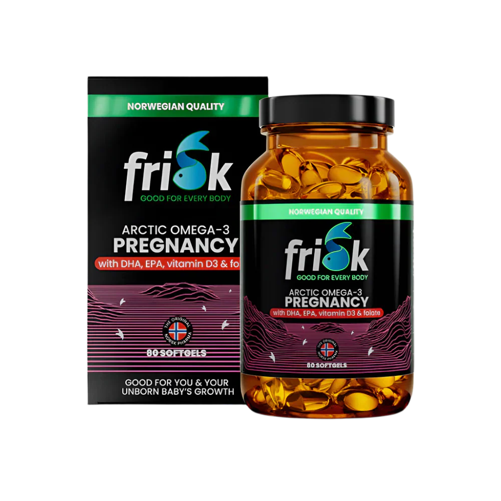 Arctic Pregnancy – Omega-3 für schwangere Frauen – 100 % wilder Kabeljau aus Norwegen – 80 Kapseln