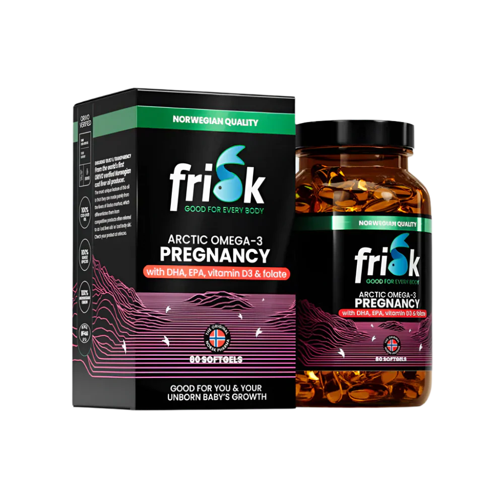 Arctic Pregnancy – Omega-3 für schwangere Frauen – 100 % wilder Kabeljau aus Norwegen – 80 Kapseln