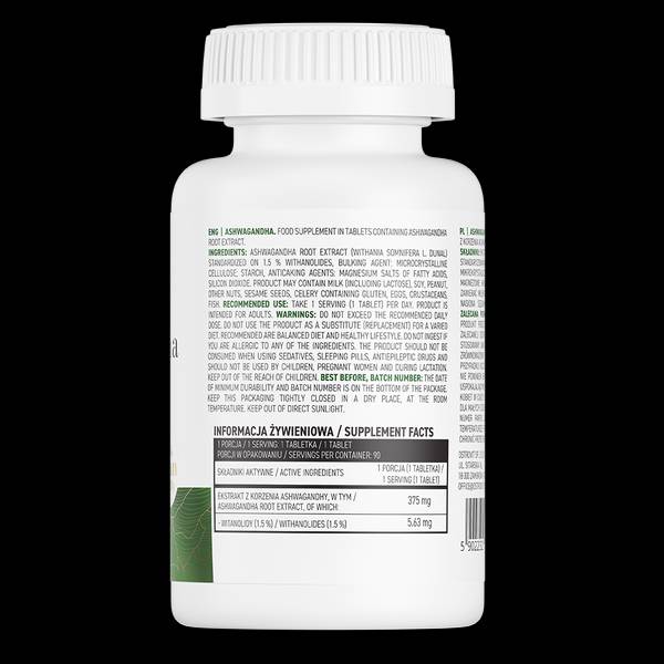 Ashwagandha-Extrakt 375 mg – 90 Tabletten