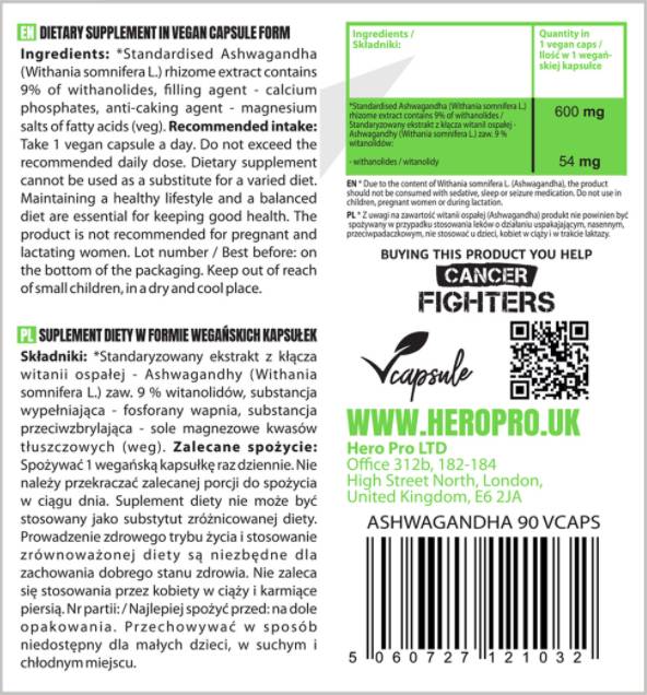 Ashwagandha-Extrakt 600 mg – 90 Kapseln