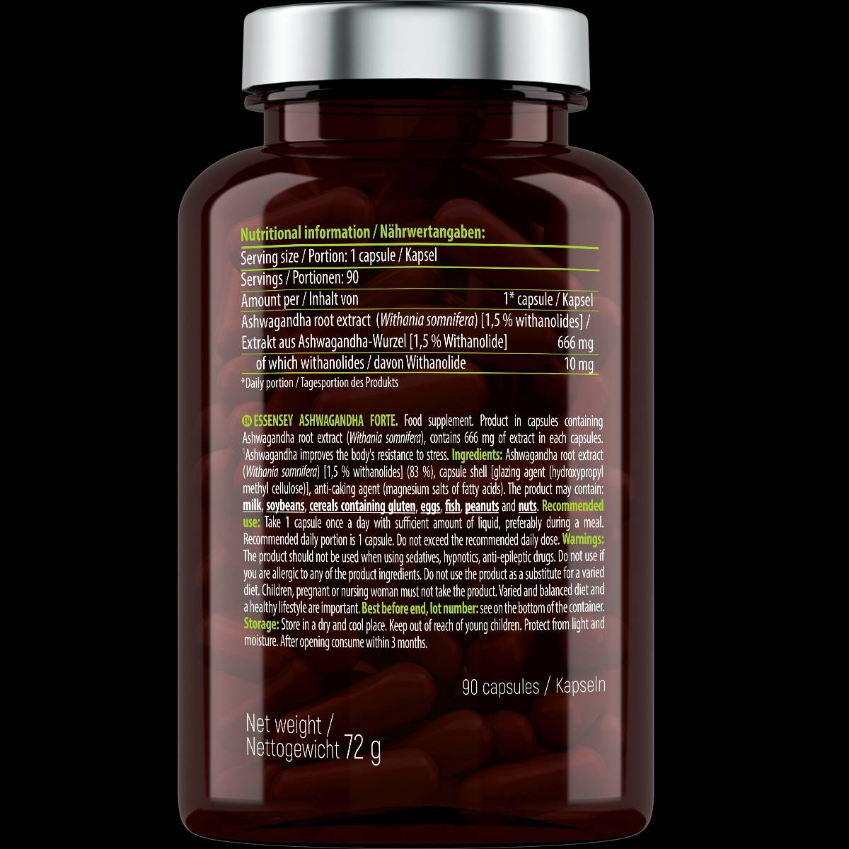 Ashwagandha Forte 666 mg – 90 Kapseln