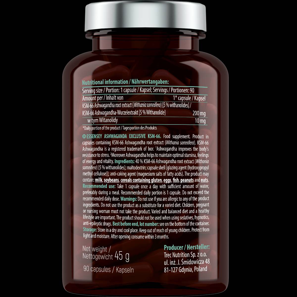 Ashwagandha KSM-66 200 mg – 90 Kapseln