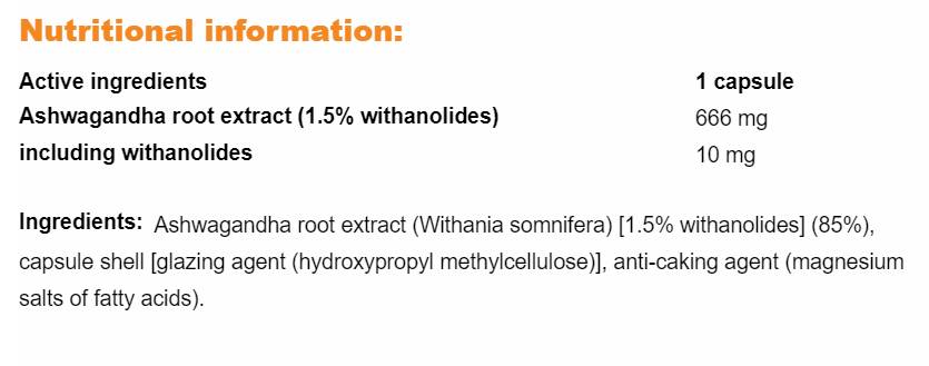 Ashwagandha Perfect 666 mg – 90 Kapseln