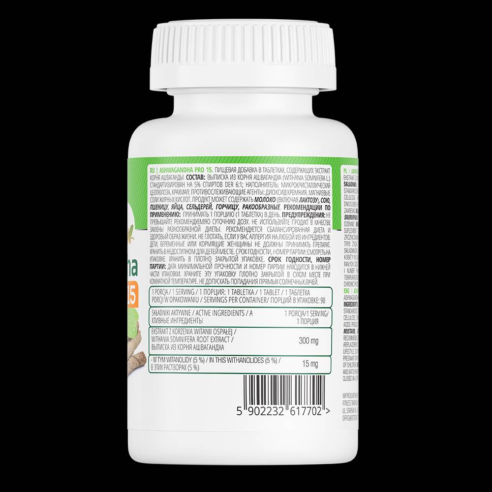 Ashwagandha Pro 15 90 Tabletten