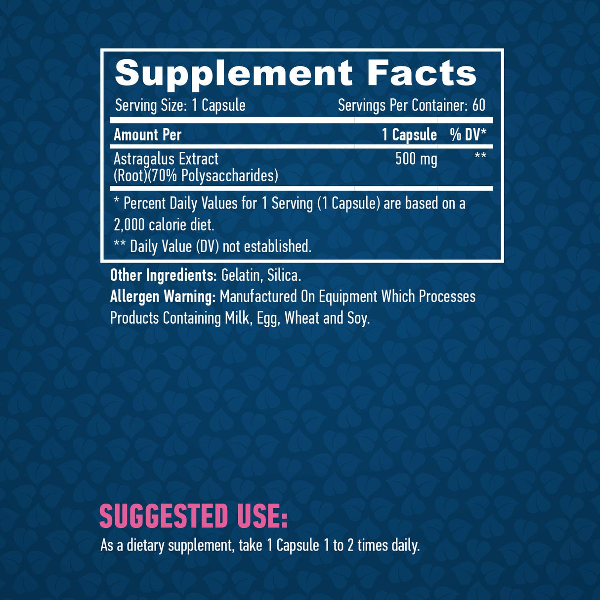 Astragalus 500 mg./60 Kapseln.