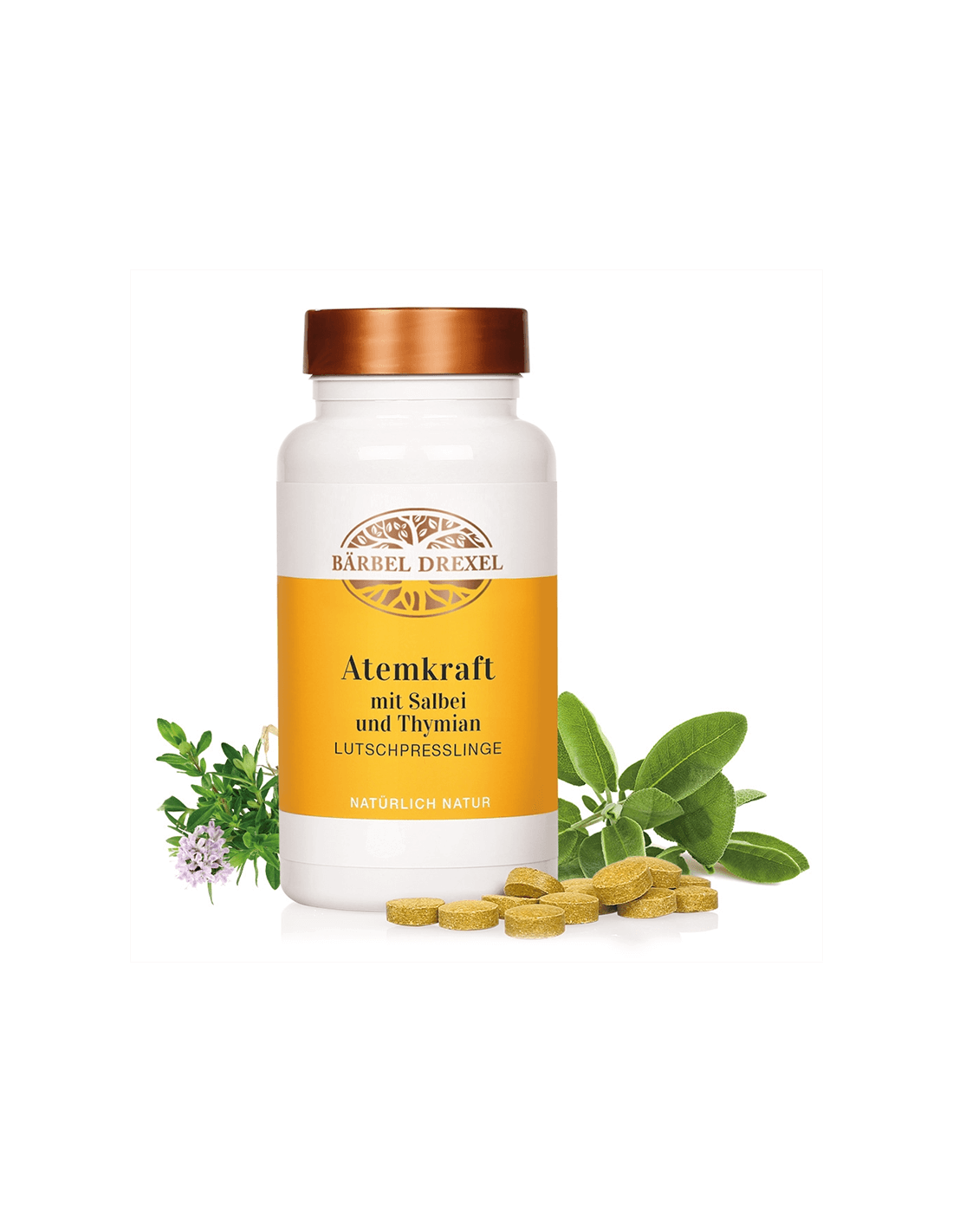 Atemkraft mit Salbei und Thymian – Kräuterformel für Atemwege und Stimmbänder, 240 Tabletten <tc>Bärbel Drexel</tc>
