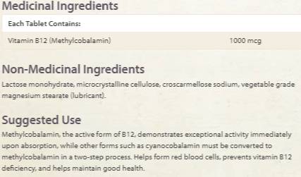 B12 Methylcobalamin 1000 µg – 210 Sublingualtabletten