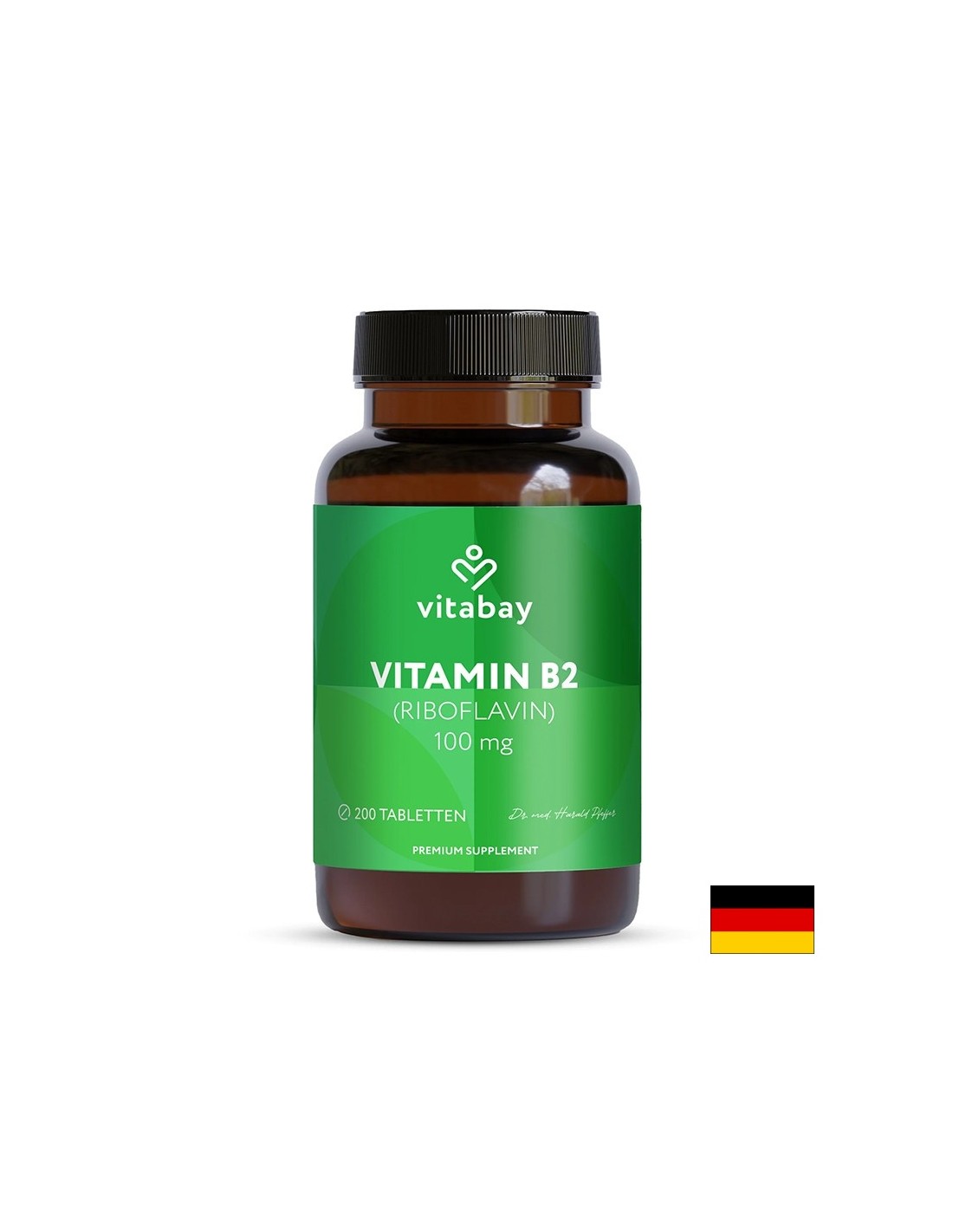 Energie und Nervensystem – Vitamin B2 (Riboflavin), 100 mg x 200 Tabletten