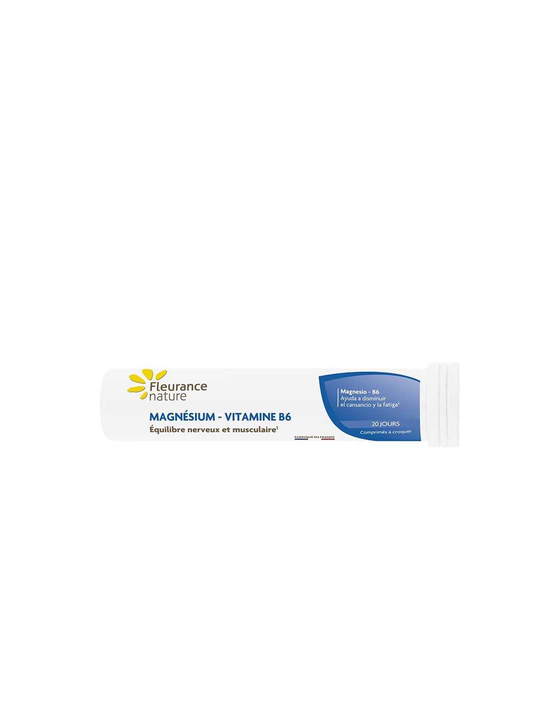 Muskel- und Herzunterstützung – Magnesium + Vitamin B6, 20 Kautabletten Fleurance Nature