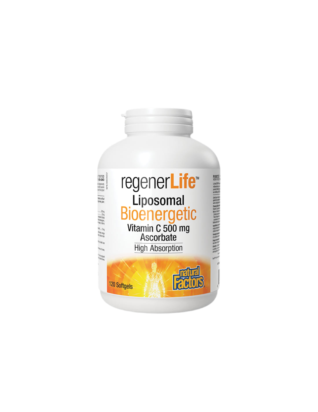 Regener Life ™ Liposomales Vitamin C 500 mg - 120 Gelkapseln