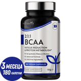 BCAA (2:1:1) mit Vitamin B6 &amp; B12 - 180 Kapseln. <tc>Nutravita</tc>