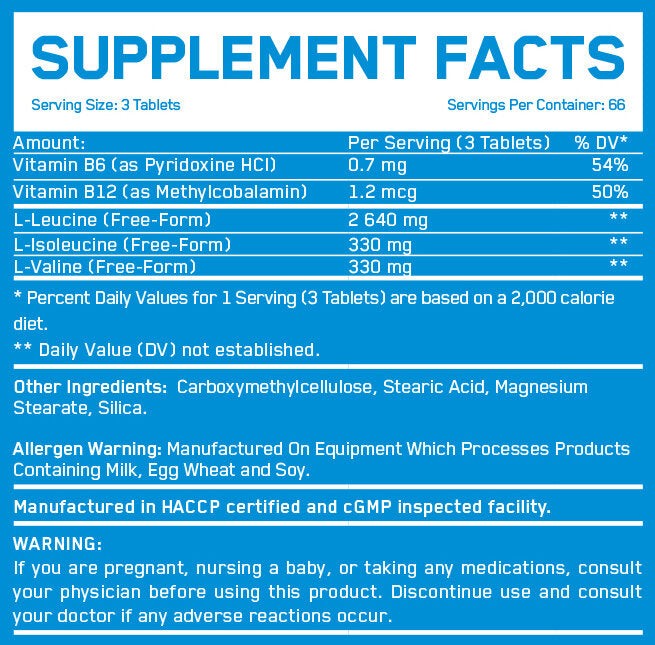 BCAA 8:1:1 1000 mg/200 Tabs.