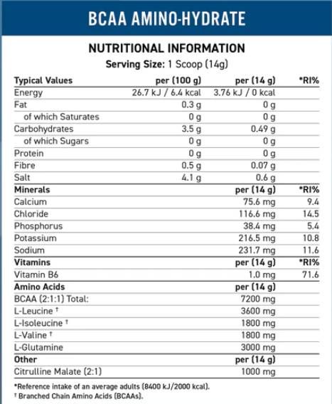 BCAA-Aminohydrat | Nächste Generation – 1400 Gramm