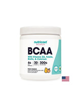 Verzweigtkettige Aminosäuren BCAA + Vitamin D3, Folsäure, Biotin, Kalzium (für Frauen), 300 g Pulver mit Mangogeschmack