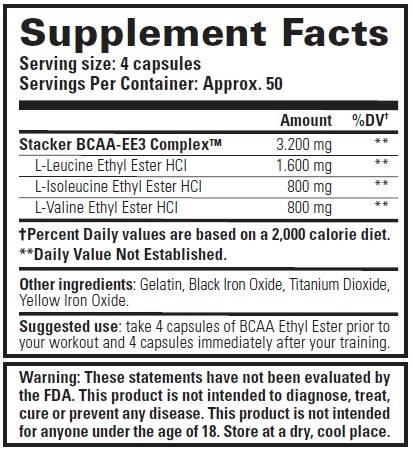 BCAA ETHYL ESTER – 198 Kapseln