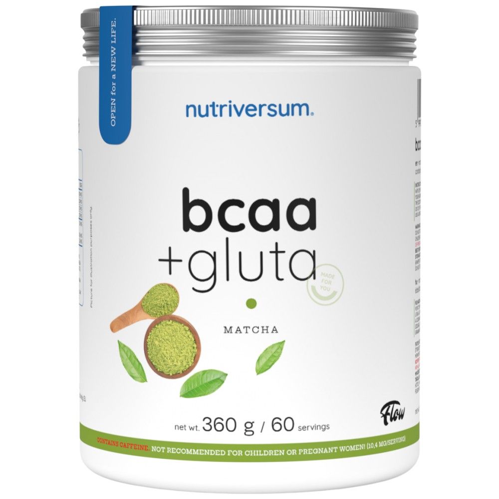 BCAA + Gluta-Pulver | Durchfluss - 360 Gramm