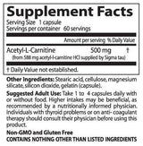BESTES Acetyl-L-Carnitin 500 mg – 120 Kapseln