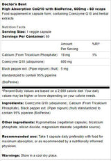 BESTES CoQ10 mit Bioperine 600 mg – 60 Kapseln